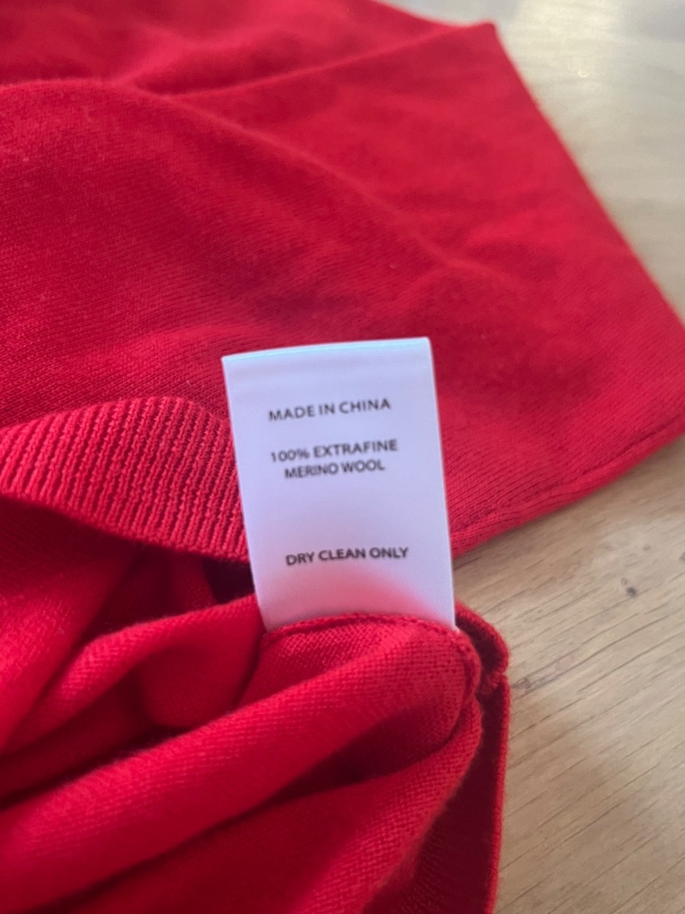 Leset James Merino Wool Crew — Lipstick Red | 100% Merino | Worn Once | Perfect - Picture 7 of 7